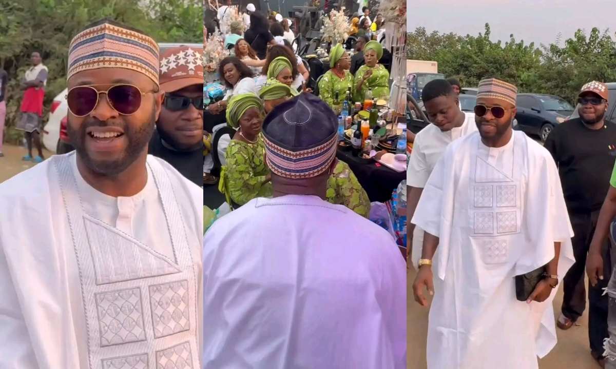 “Esusu Dey Follow You, Baba Try Guide ooo”- Fans React As Femi Adebayo And His AFRIMEK Members Storm Okiki Afolayan Birthday Party